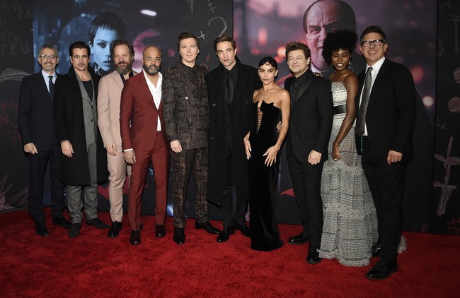 Hampir semua pemeran The Batman muncul di premier The Batman. Film arahan sutradara Matt Reeves ini sudah diputar di bioskop-bioskop Indonesia. (Foto: Evan Agostini/Invision/AP)