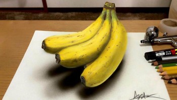 Ini adalah gambar pisang, jangan terkecoh ya.. (Foto: aririria_art via Boredpanda)