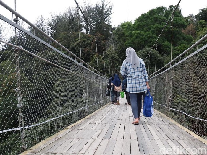 Jembatan di objek wisata Situ Gunung Sukabumi