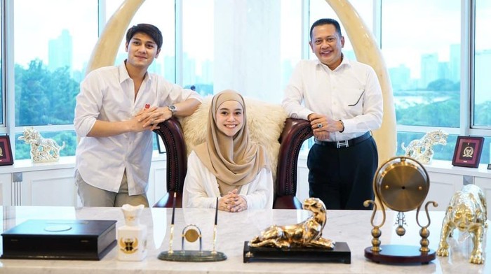Lesti Kejora-Rizky Billar bertemu dengan Bamsoet.