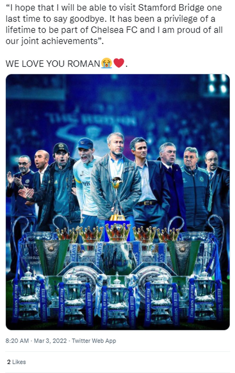 Netizen Terkait Roman Jual Chelsea: Terima Kasih Untuk Segalanya