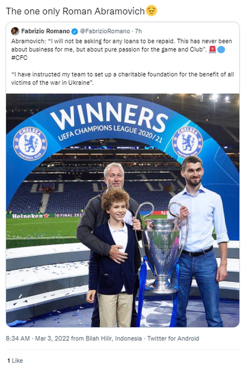 Netizen Terkait Roman Jual Chelsea: Terima Kasih Untuk Segalanya
