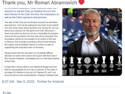 Meme Roman Abramovich Jual Chelsea: Terima Kasih Untuk Segalanya