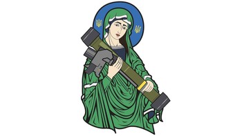 Javelin oleh masyarakat Ukraina pun menjadi simbol perlawanan mereka terhadap invasi yang dilakukan Rusia. Rudal ini diagung-agungkan dan dianggap benda suci hingga diberikan nama Santo Javelin dan dibuatkan akun media sosial Instagram. Foto: (Instagram Saint Javelin)