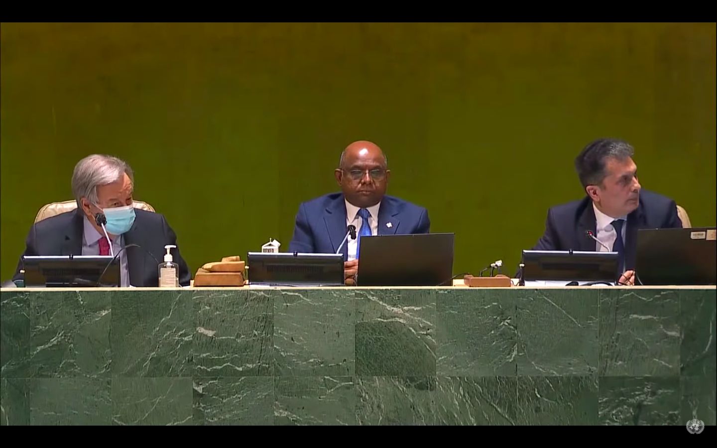 Sidang Majelis Umum PBB Sesi Khusus Darurat (Emergency Special Session), di Markas Besar PBB, New York, Amerika Serikat, Rabu (2/3) waktu setempat. (Kanal YouTube United Nations)