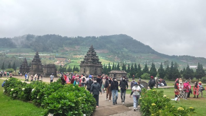 Suasana di komplek Candi Arjuna, Kamis (3/3/2022)