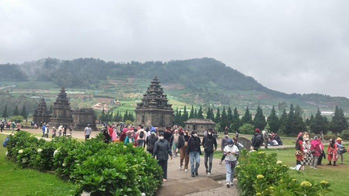 Suasana di komplek Candi Arjuna, Kamis (3/3/2022)