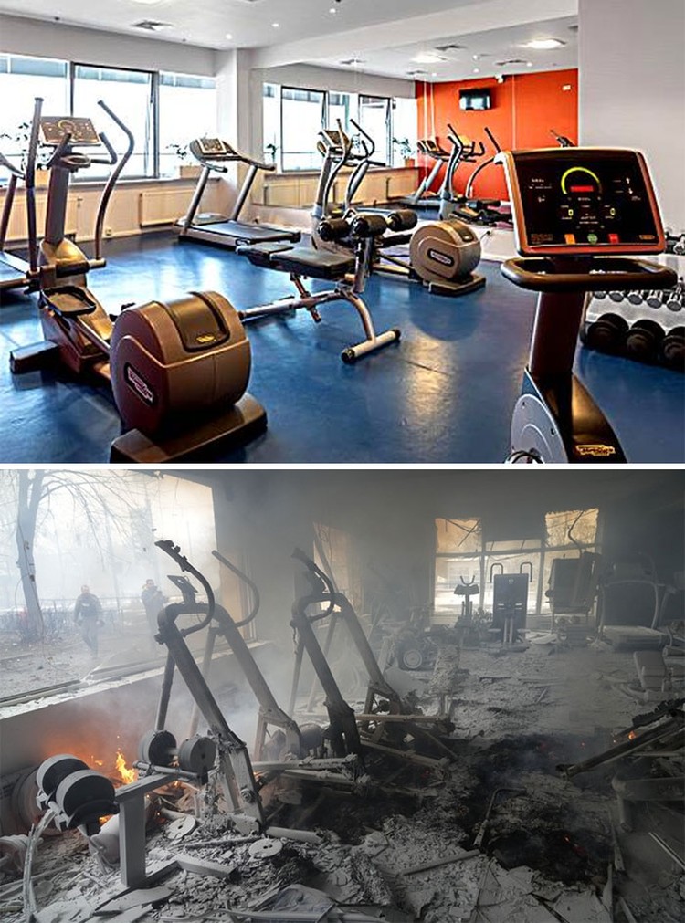 Before After Rusia invasi Ukraina