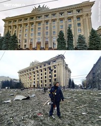 Before After Rusia invasi Ukraina