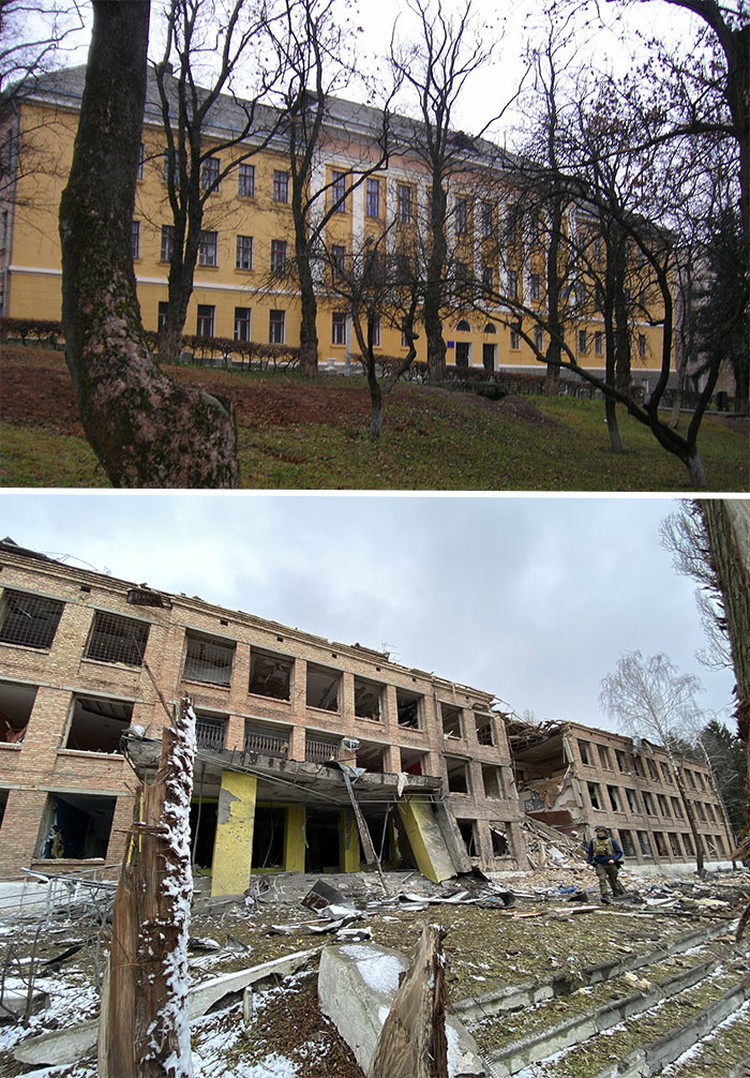 Before After Rusia invasi Ukraina