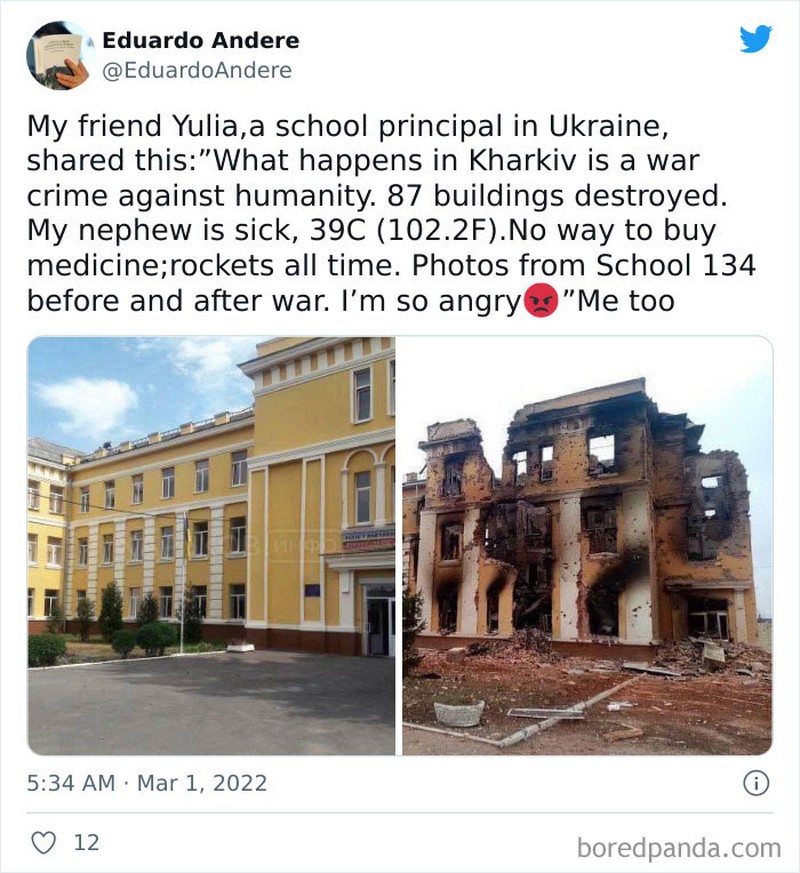 Before After Rusia invasi Ukraina