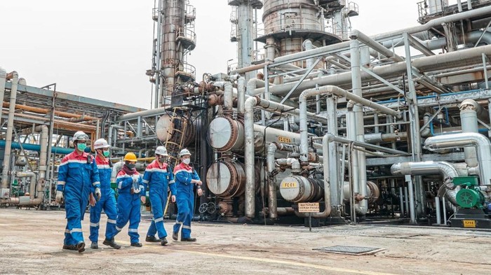 Ilustrasi kilang Pertamina.
