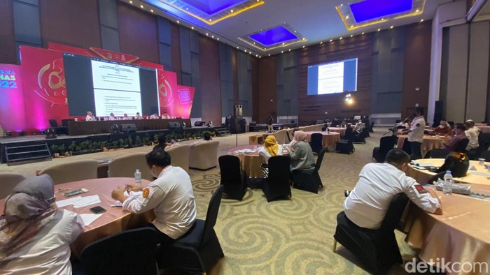 Kondisi ruangan sidang Mubes IKA Unhas. (Andi Nur Isman/detikSulsel)