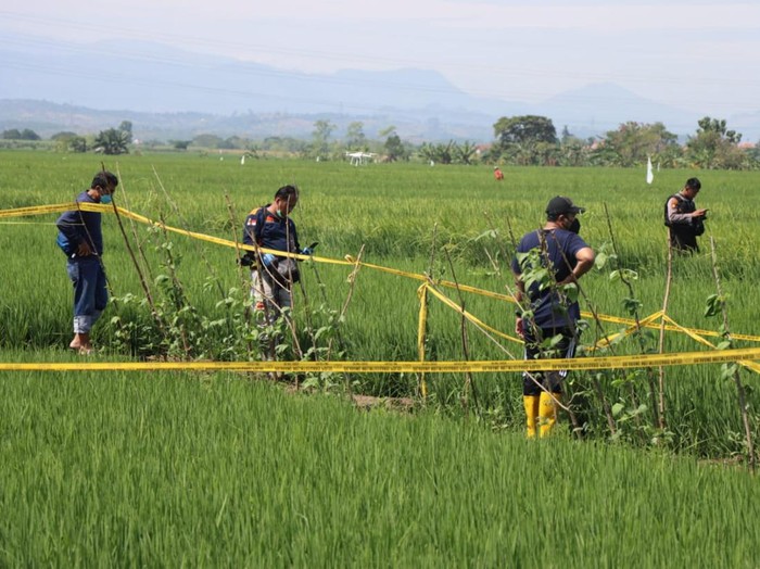 Lokasi penemuan mayat wanita dengan payudara dan kemaluan terpotong di Kabupaten Tegal, Kamis (3/3/2022).