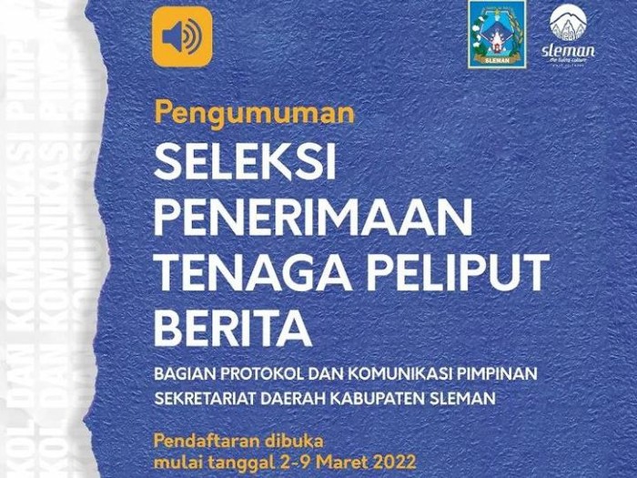 Lowongan kerja Setda Sleman.