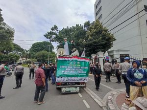 Massa PA 212 Gelar Demo di Kemenag, Tolak Aturan Toa Masjid