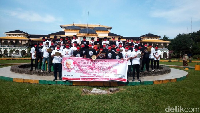 Puluhan milenial di Sumut menyatakan dukungan terhadap Ganjar maju sebagai Capres
