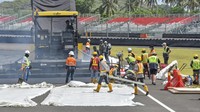 Rencananya pengaspalan ulang ini akan rampung pada 10 Maret 2022 mendatang.  