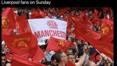 Meme Fans Liverpool Dukung MU untuk Kalahkan Man City