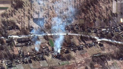 Invasi Rusia ke Ukraina dalam Foto Satelit