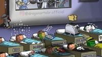 Jika RoboCop punya anak ternyata bentuknya bukan bayi melainkan alat panggangan roti yang bikin ngakak. Foto: Instagram @dragonartebr.official