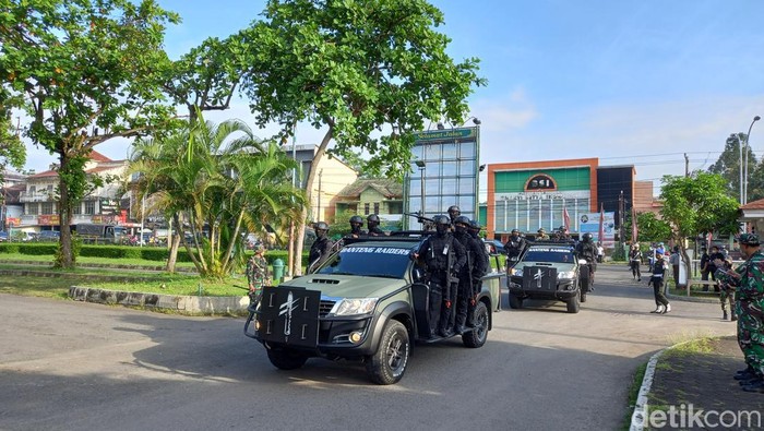 Latihan perang kota TNI AD di Jogja, Sabtu (5/3/2022).