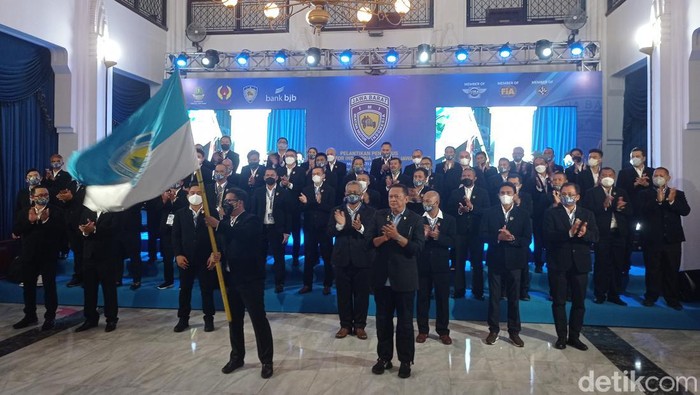 Pelantikan pengurus IMI Jabar di Gedung Sate.