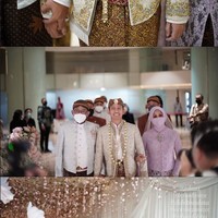 Belva ditemani orangtuanya menuju tempat akad pernikahan. Foto: Instagram @hermaidofhonor