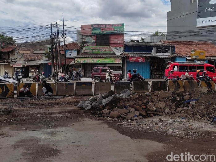 Lokasi Tugu sepatu Cibaduyut yang hilang. (Foto: Rifat Alhamidi/detikJabar)