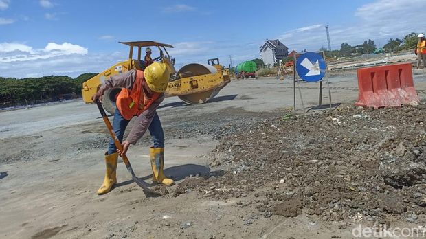 Progres pembangunan sirkuit Formula E di Ancol.