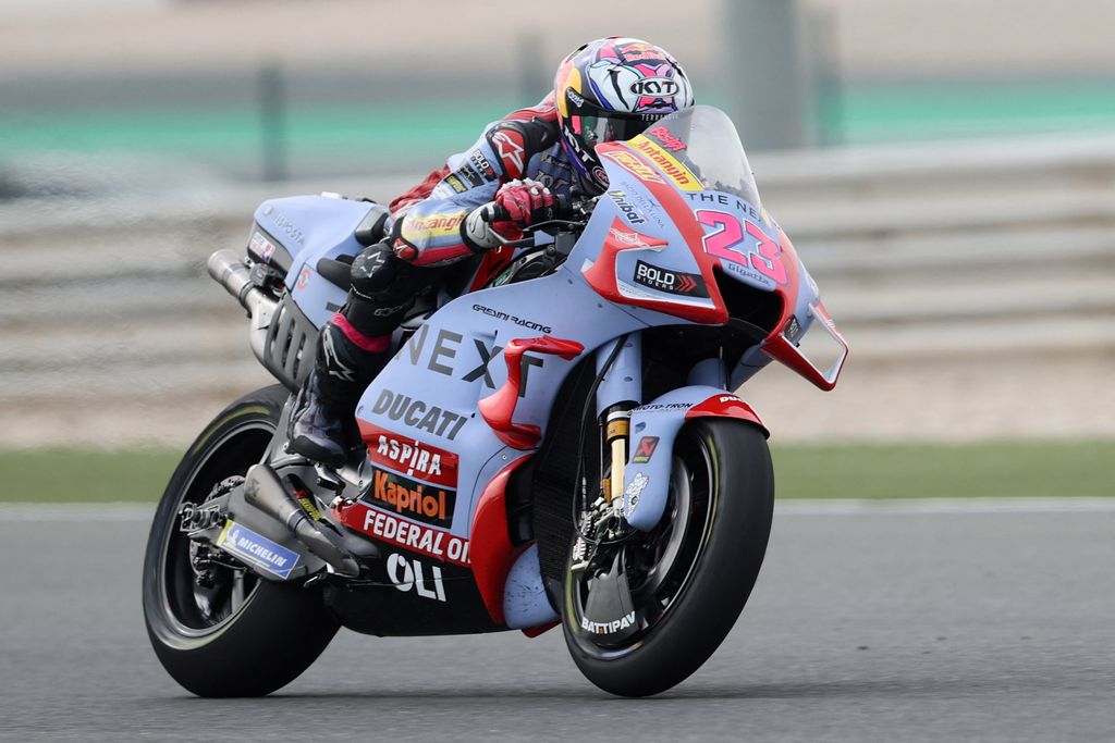 MotoGP - Qatar Grand Prix - Losail International Circuit, Lusail, Qatar - March 4, 2022 Gresini Racing MotoGP's Enea Bastianini in action during practice REUTERS/Ibraheem Al Omari