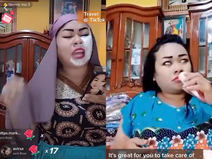 Foto Tante Lala viral jadi selebriti TikTok idola warganet. Foto Tante Lala viral jadi selebriti TikTok idola warganet.
