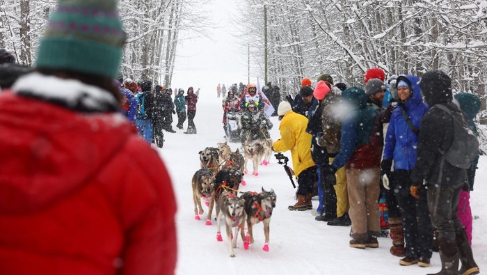 Brent Sass during the ceremonial start of the 50th Iditarod Trail Sled Dog Race in Anchorage, Alaska, U.S. March 5, 2022. REUTERS/Kerry Tasker