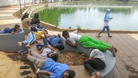 Pemprov Jawa Barat sedang direvitalisasi Situ Rawa Kalong dan mematok target selesai bulan Mei 2022. (Yulius Satria Wijaya/Antara)