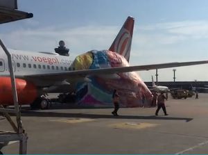 Ngawur! Ada Balon Udara Mendarat di Bandara dan Tutupi Pesawat