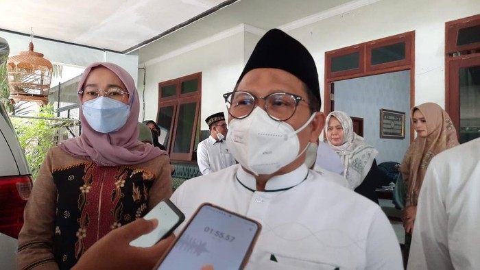 Ketua Umum PKB Muhaimin Iskandar atau Cak Imin di Kediri, Jawa Timur, Selasa (8/3/2022).