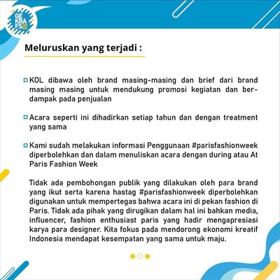 Gekrafs Gekrafs soal gaduh Paris Fashion Week