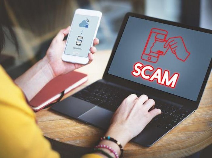 Ilustrasi pembobolan akun atau scam.