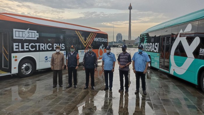 Peluncuran bus listrik TransJakarta
