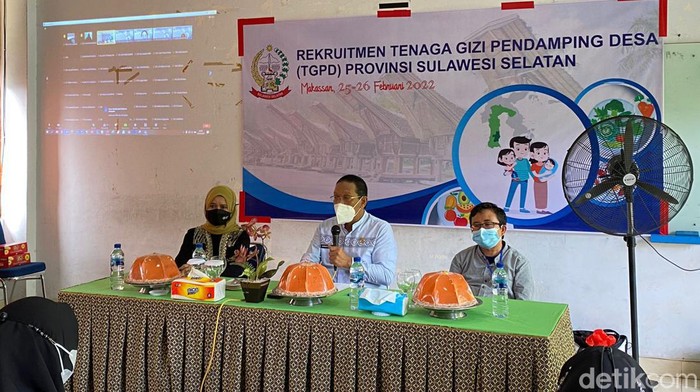 Dinkes Sulsel saat rekrutmen tenaga gizi pendamping desa untuk Aksi Setop Stunting.