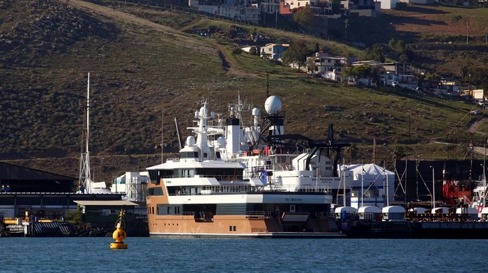 Melihat Kapal Pesiar Mewah Milik Miliarder Rusia Oleg Tinkov A view shows the luxury yacht called
