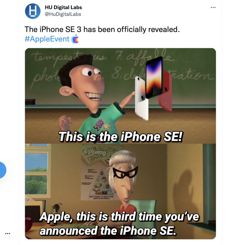 Meme iPhone SE 2022