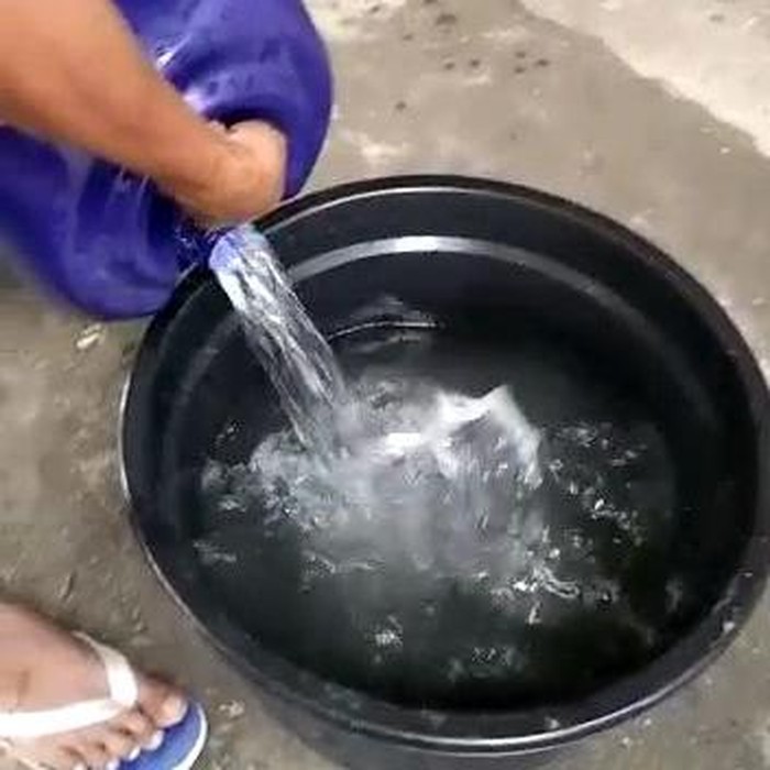 minyak goreng dicampur air