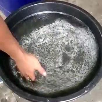 minyak goreng dicampur air