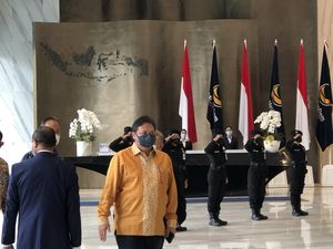 Momen Ketum Golkar Airlangga Hartarto Sowan ke DPP NasDem