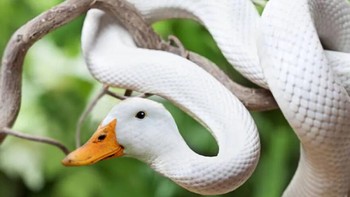 Memadukan bebek dan ular. Foto: Reddit via Boredpanda