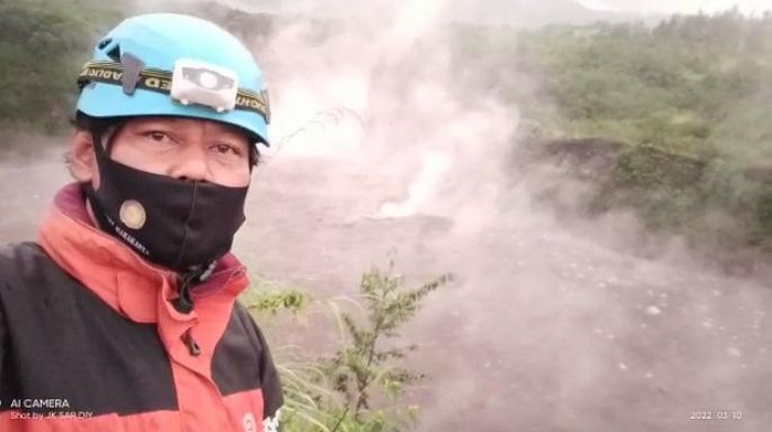 Kondisi terkini lereng Gunung Merapi, Kamis (10/3/2022) pagi.