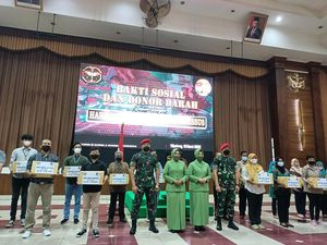 Jelang HUT Ke-70 Tahun, Kopassus Bagikan 2.450 Paket Sembako