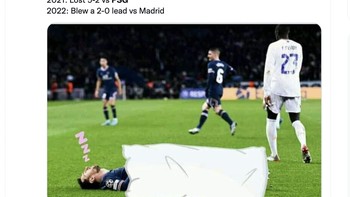 Deretan kegagalan Lionel Messi di Liga Champions membuatnya disentil di media sosial. Foto: Twitter