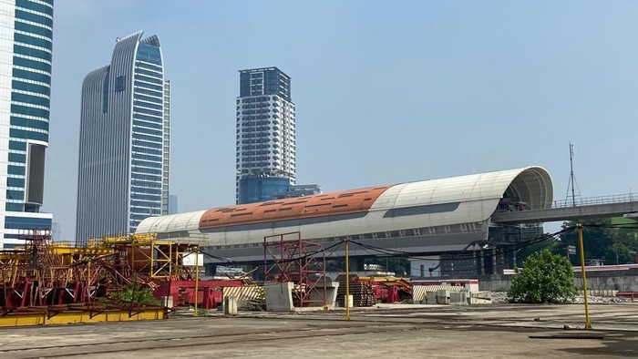 Penampakan terkini Stasiun LRT Jabodebek di Pancoran